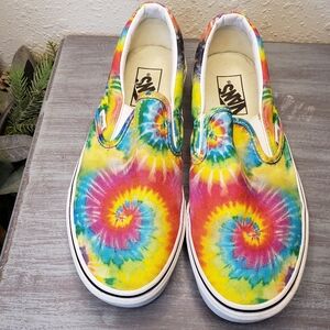Vans Off The Wall Tie-dye Sneakers Size 7 Mens Or 8.5 Womens (Sy2)
